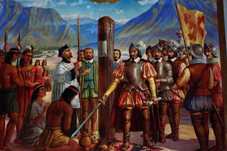 Fundación de la ciudad de La Rioja, Argentina, el 20 de mayo de 1591 por Juan Ramírez de Velasco.
